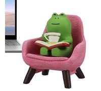 Estatua De Figuritas De Rana En Miniatura - Estatuas De Mesa De Ranas Hechas A Mano, Encantadora Decoración De Escritorio | Esculturas De Ranas De Oficina, Esculturas Divertidas De Animales Que