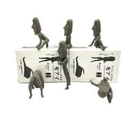 Estatua de fitness Moai para el hogar, decoración de de Pascua, escultura Moai de de Pascua durante ejercicios de estiramiento para sala de yoga