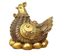 Estatua de gallo de latón Feng Shui - Figura de pollo del zodiaco para decoración del hogar, símbolo de buena suerte y riqueza, adorno coleccionable para prosperidad, éxito y fortuna