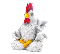 Estatua de gallo, estatua de pollo de meditación, figuras coleccionables, escultura de resina, centros de mesa, decoración del hogar para dormitorio, sala de estar, apartamento, hombres, mujeres