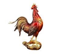 Estatua de Gallo Feng Shui para decoración del hogar y la Oficina, Estatua de latón Feng Shui Que trae Buena Suerte y Salud, esculturas Decorativas Chinas para el hogar.