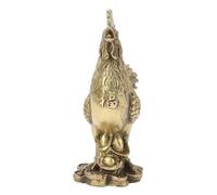 Estatua de gallo para decoración del hogar, decoración para decoración de mesa de estantería, gallo de la suerte de latón, símbolo de pollo de suerte y riqueza en presagio geomántico, regalos para los