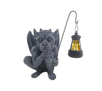 Estatua de Gárgola, Gargoyle gótico Estatua de jardín de Halloween Estatua de gárgola sentado Gárgola Monstruo Dragon Garden Guardian Escultura gótica para jardín al aire libre