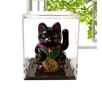 Estatua de gato agitando con energía solar, decoración automática ondulante
