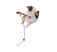 Estatua de gato de pesca, decoración de pecera, acuarios, lindo gato, decoraciones de paisajismo, refugio para peces, adorno de casa, paisaje, decoración de acuarios, decoración de paisaje