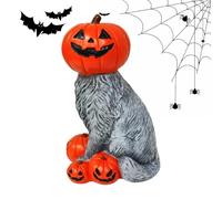 Estatua de gatos de Halloween | Calabaza Gato de Resina Decorativo Vintage | Decoración de Fiesta Gótica | Para La Mesa, Una Casa Encantada, Ese, Una Chimenea, La Repisa De La Chimenea, La Entrada Y