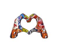 Estatua de gesto de dedo de amor - escultura de mano de corazón | de colorido, arte de figura artística simbólica, figura decorativa de estante de mesa, arte pop para decoración del