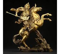 Estatua De Guan Gong De Cobre Puro A Caballo, Escultura Del Poderoso Dios De La Guerra, Guan Yu, Estatua De Bronce, Adornos Decorativos Para El Hogar, Decoración Feng Shui, Decoración Para El Hogar Y