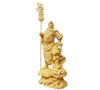 Estatua de Guan Gong, escultura de madera de Feng Shui, figura de Fengshui, escultura de historia china, adornos de la suerte para decoración de escritorio