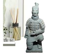Estatua de guerrero de terracota chino - Réplica de estatuilla de arcilla Xi’an, escultura de soldado de la dinastía Qin | Decoración cultural del hogar para escritorio, estantería, mesa de comedor, e