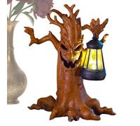 Estatua de Halloween al aire libre árbol fantasma escultura con linterna | Estatua decorativa de patio para propietarios de viviendas, jardineros, pasarela, césped, patio, camino, terraza