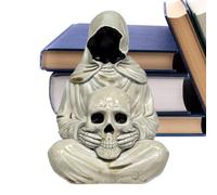 Estatua de Halloween Calavera de Segador Gótica en Resina con Luz LED