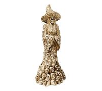 Estatua de Halloween | Resina Gótica Calavera Espeluznante | Figuras Coleccionables de Decoración Halloween | para Dormitorio Salón Oficina Escuela Casa Encantada Jardín Patio Terraza Porche Vacacione