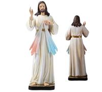 Estatua de Heiligen Cristo - Escultura cristiana con una bendita figura religiosa para la decoración | Decoración de estatutos espirituales en casa, jardín o iglesia, símbolo de oración y paz