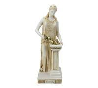 Estatua de Hestia Vesta - Diosa griega del hogar y la familia - Escultura de alabastro fundido hecha a mano de 10.25 pulgadas - Figura clásica de mitología griega