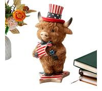 Estatua De Highland Cow, Figuras De Yak De Alta Montaña, Regalo Memorial Day Para Centro De Mesa Bandeja Interior Exterior Jardín