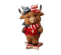 Estatua De Highland Cow, Figuras De Yak De Alta Montaña, Regalo Memorial Day Para Centro De Mesa Bandeja Interior Exterior Jardín