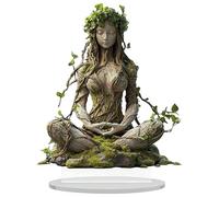 Estatua de jardín bohemia acrílica decorativa para mesa, fusión perfecta de moda y tradición que te trae inspiración y belleza. Adornos de madera para el hogar (blanco, 16. 3 x 20 cm)