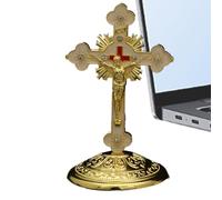 Estatua De Jesús En La Cruz | Figurilla Religiosa Para Decoración De La Iglesia,Figurilla Religiosa De Oración | Para Mesita De Noche Escritorio Baño Mesilla Manto Chimenea Apartamento Vacaciones