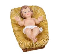 Estatua de Jesús, estatuilla de Resina de Jesús, Figura Natividad Niño Jesús en Pesebre, Decoración navideña Religiosa, Adorno de Escritorio para Dormitorio, Sala de Estar