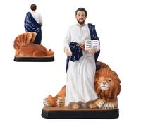 Estatua de Jesús genérica, 15 centímetros de resina religiosa cristiana | estatuilla de Jesús y León, estatuas religiosas, para casa, dormitorio, dormitorio, dormitorio, iglesia, hotel cumpleaños