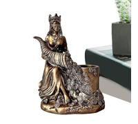 Estatua De La De La Riqueza | Titular de la Pluma Estatuilla Resina - Decoración del Hogar Escultura de la Suerte - Para Oficina Esquina de Estudio Entrada Calentamiento Casa