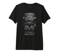 Estatua de la Diosa Azteca Coatlicue México Antiguo Mitología Arte Camiseta Premium