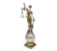 Estatua de la Diosa de la Justicia y la Equidad | Escultura de señora de la Ley ciega de Resina | Colección Estatua de la Justicia con Acabado en Bronce para Sala de Estar, decoración del hogar