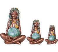Estatua de la diosa de la madre tierra, estatua de resina, estatua de arte de la madre tierra, estatua de Gaia, estatua decorativa de bronce para el hogar y el jardín