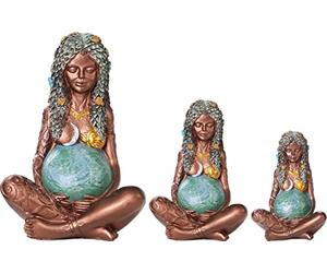 Estatua de la diosa de la madre tierra, estatua de resina, estatua de arte de la madre tierra, estatua de Gaia, estatua decorativa de bronce para el hogar y el jardín
