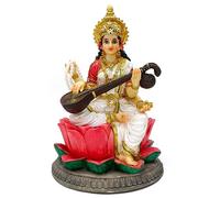 Estatua de la Diosa hindú Saraswati - 8.6 Pulgadas de Alto, Escultura India Diwali Pooja, artículo Murti, Regalos para Hombre Indio, Mujer, Amigos, Familia, Regalos Diwali, hogar, Oficina, Templo,