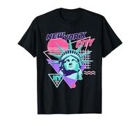 Estatua De La Libertad De La Ciudad De Nueva York Retro Vaporwave Estética Camiseta