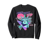 Estatua De La Libertad De La Ciudad De Nueva York Retro Vaporwave Estética Sudadera