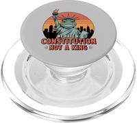 Estatua de la Libertad de la Rana Tenemos una Constitución No un Rey PopSockets PopGrip para MagSafe