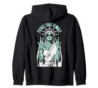 Estatua de la Libertad Feminista Tatuada Tatuada Feminista Feroz Libre Sudadera con Capucha