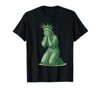 Estatua de la Libertad Llorando Triste USA Resistir Camiseta