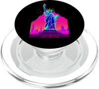 Estatua de la Libertad N EW York City Synthwave PopSockets PopGrip para MagSafe