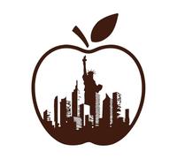 Estatua de la Libertad, Nueva York Calcomanías de pared de PVC 34x39.5cm Incluye kit de película de transferencia Café