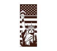 Estatua de la Libertad, Nueva York Calcomanías de pared de PVC 42x105.3cm Personalización personalizada Café