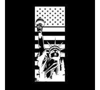 Estatua de la Libertad, Nueva York Pegatinas de pared de papel adhesivo 42x105.3cm Decoración de tiendas Blanco