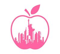 Estatua de la Libertad, Nueva York Pegatinas de pared de papel adhesivo 51x59.3cm Autoadhesivo Rosa