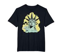 Estatua de la Libertad para Fumar Marihuana Chilling Weed Stoner 420 Camiseta, Hombre Tallas Grandes, Negro, 4X Alto
