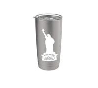 Estatua de la Libertad Poema de Nuevo Coloso Vaso térmico de acero inoxidable de doble pared