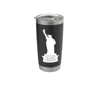 Estatua de la Libertad Poema de Nuevo Coloso Vaso térmico de acero inoxidable de doble pared
