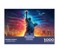 Estatua de la Libertad Puzzle 1000 Piezas - Arquitectura Conmemorativa, para Adultos, Rompecabezas Desafiante, para Niños +6 Años, Juego Familiar, 38x26cm/1000pcs