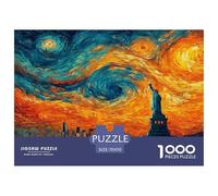 Estatua de la Libertad Puzzle 1000 Piezas - Arquitectura Conmemorativa, Rompecabezas Desafiante, Regalo para Hombres Y Mujeres, 70x50cm/1000pcs