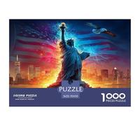 Estatua de la Libertad Puzzle 1000 Piezas - Arquitectura Conmemorativa, Rompecabezas para Adultos, Desafiante, para Toda La Familia, 70x50cm/1000pcs