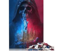 Estatua de la Libertad Puzzle 300 Piezas Adultos Cumpleaños EduGatoional Game Juego De Rompecabezas para Decoración del Hogar Stress Relief Toy 300pcs (40x28cm)
