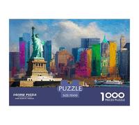 Estatua de la Libertad Puzzle para Adultos 1000 Piezas - Arquitectura Conmemorativa, Rompecabezas Desafiante, Regalo para Hombres Y Mujeres, 70x50cm/1000pcs