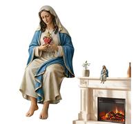Estatua de la Madre María, decoración de Resina Sagrada - Figura de la Santa Madre Virgen María - para el hogar, estantería, Mantel, de TV, Esquina de oración, Familia